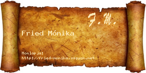Fried Mónika névjegykártya